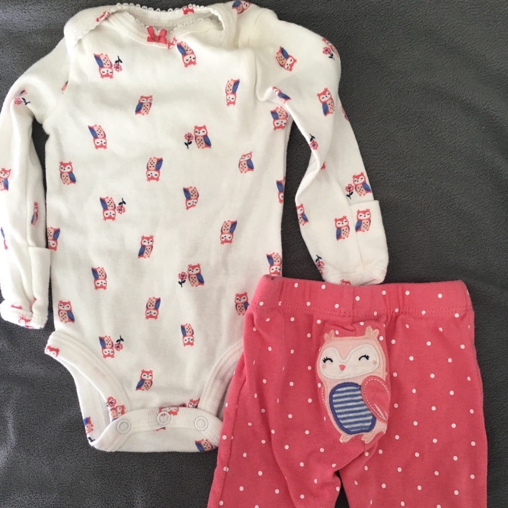 Carters brand newborn onesie and pant set